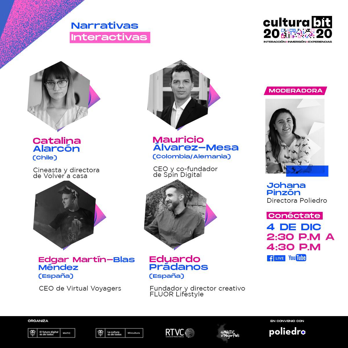 Cultura BIT 2020 panel on Immersive Narratives
